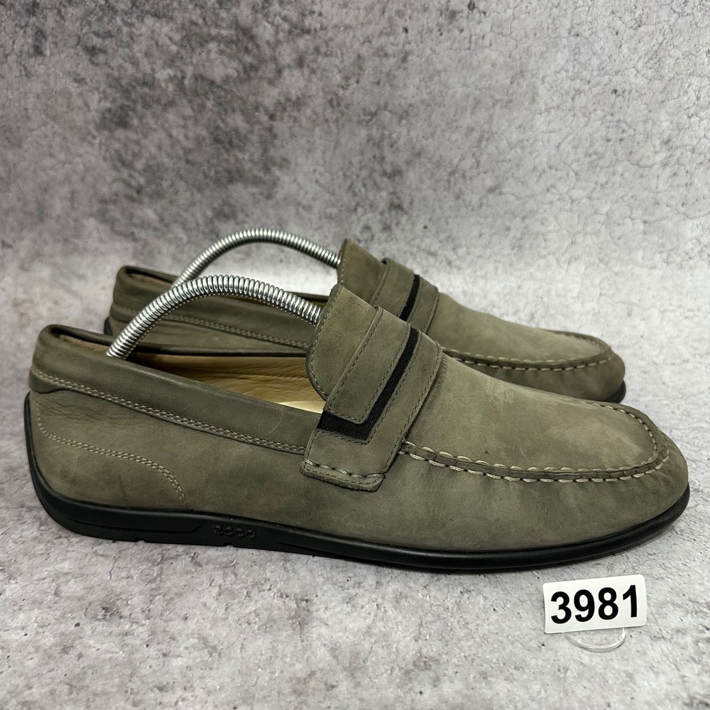 ECCO Classic Moccasin 2.0 Penny Loafer Mens 44 EU 10-10.5 US Grey Slip